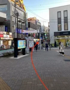 経堂店 徒歩ルート 1