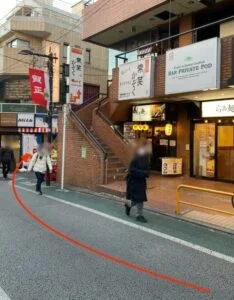 経堂店 徒歩ルート 2